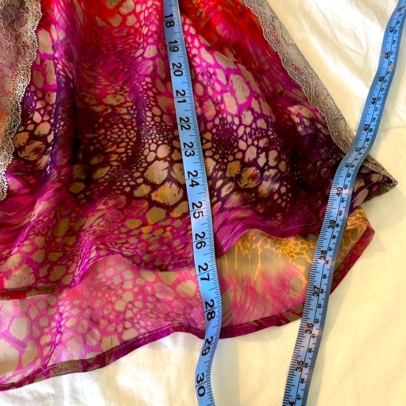 FREE PEOPLE SEQUIN MULTI-COLOR ANIMAL PRINT CAMI TOP BLOUSE SHIRT SIZE LARGE - Picture 13 of 16